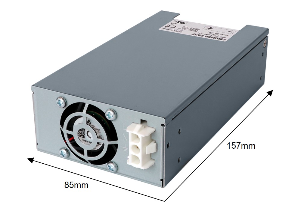 超小型のファン内蔵600W出力AC-DC電源　CME600A/EFの開発、量産